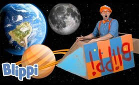 Blippi Builds A Rocketship! Learn About The Solar System | Science Videos For Kids!